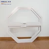Aluminum hexagon frame tempered glass hung window