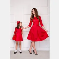 

2019 NEW BOW Family mom and daughter matching dresses mom and me clothing (this link for girls,1-8years)