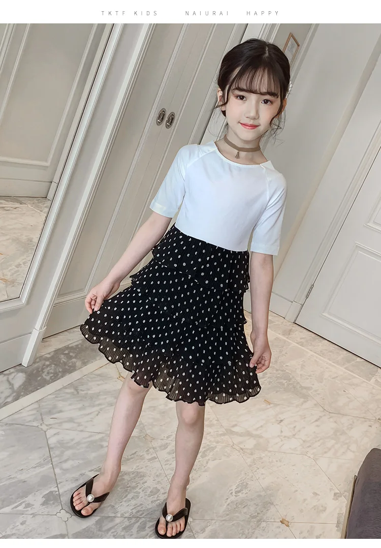 2019 summer wholesale fashion T shirt dress girls cotton dress for children clothes