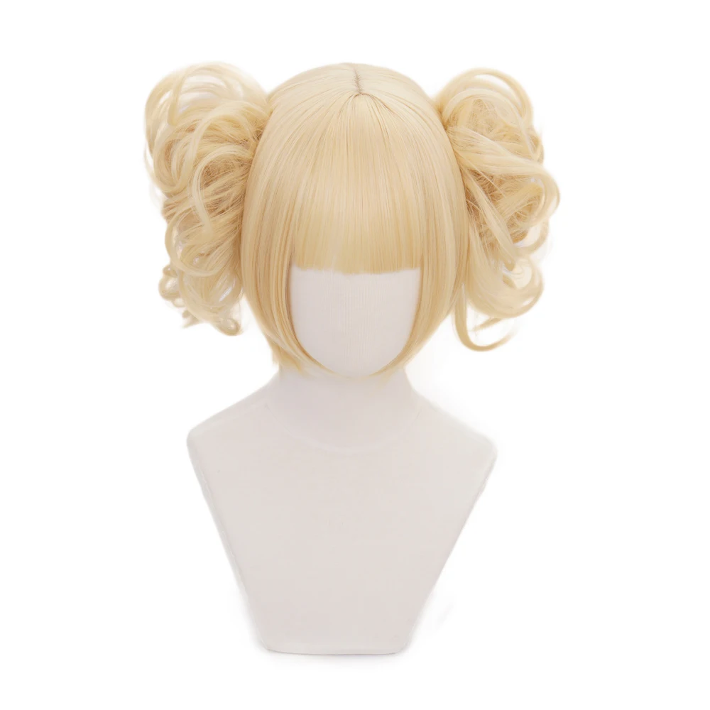 

Short Blonde Synthetic Anime Cosplay Wig Ponytail Hair for My Hero Academia Himiko Toga