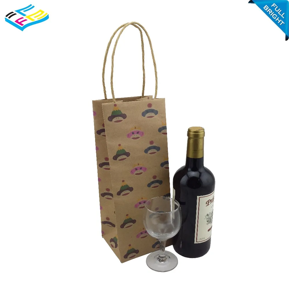 Shopping Industry Use And Custom Printed Paper Wine Bag - Buy Paper ...