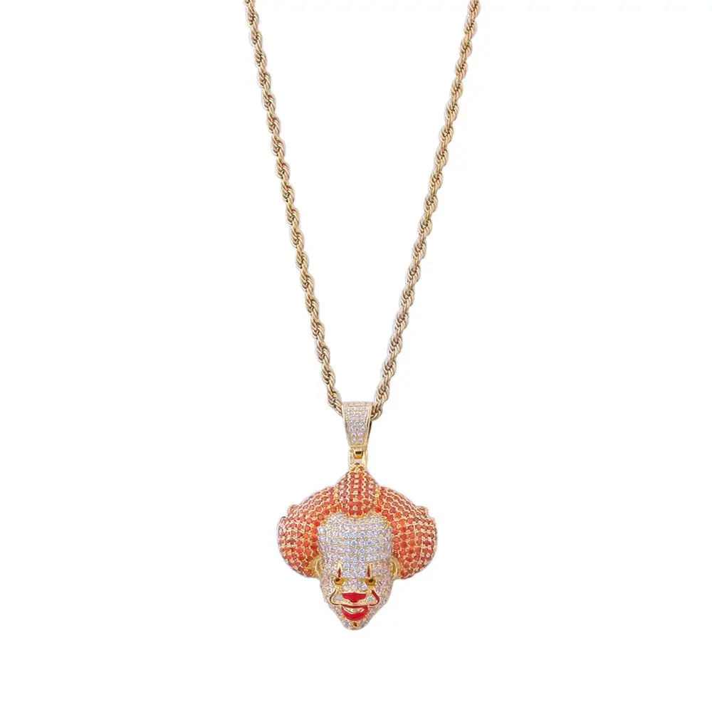 

Zircon Pendant Men Jewellery Accessories Halloween Skull Necklace