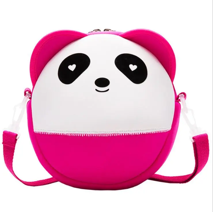 

Wholesale Custom Waterproof Kids Cross body Bag 3D Cute Panda Children Neoprene Shoulder Bag