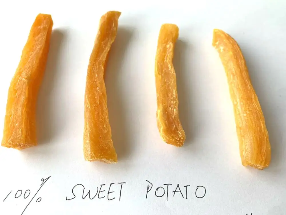 
Low sodium / zero additive dog healthy snacks dried sweet potato sticks half soft 