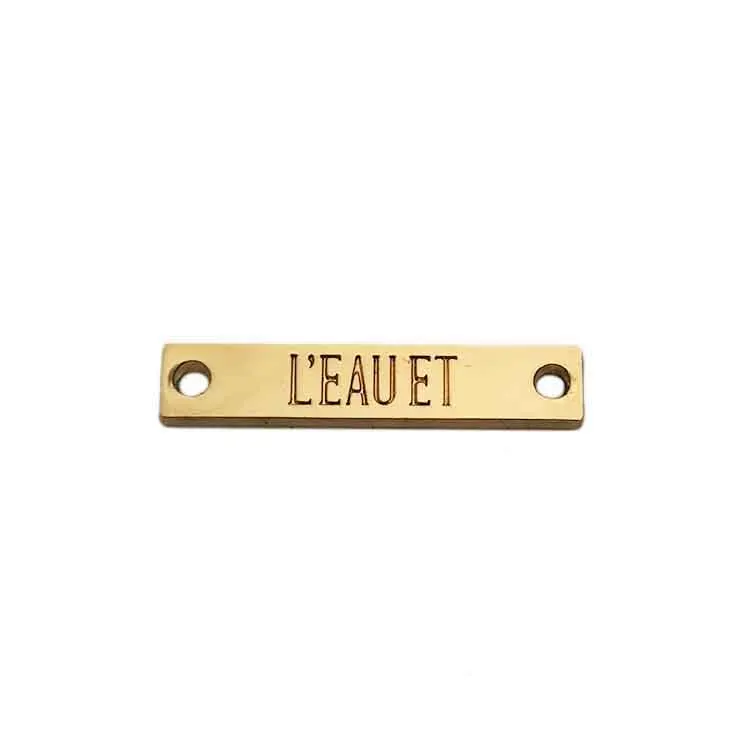 

Gold color personal design making custom brand apparel metal logo, Gold or as your request