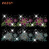 Wholesale Colorful Flower Hot Fix Rhinestone Transfer Designs