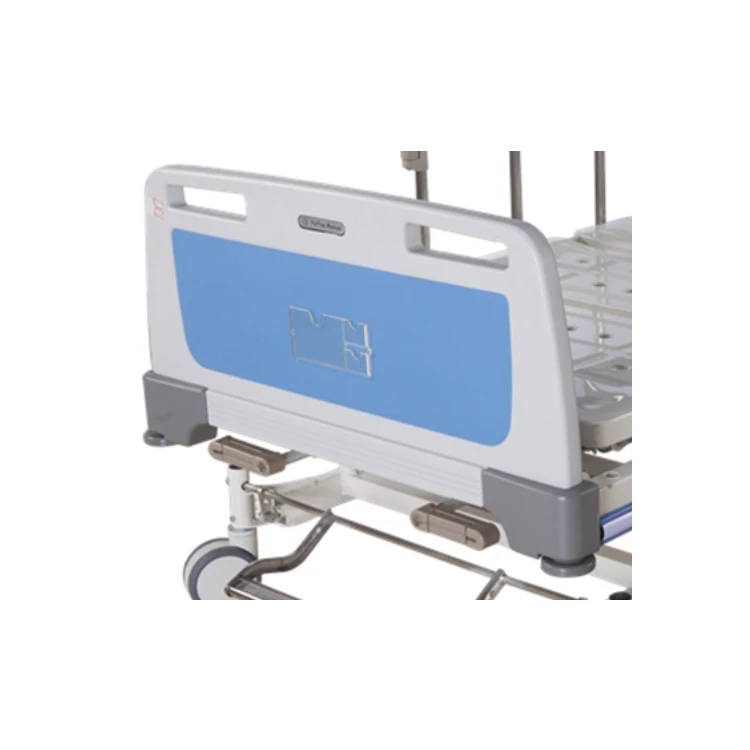 Manual 2 crank punching with Aluminum alloyguardrailnursing bed