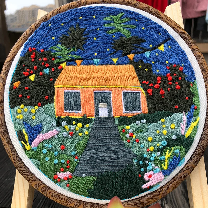 
embroidery hoop cross stitch Scenery Multi Patterns Chinese hoop Embroidery 