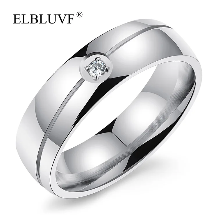 

ELBLUVF Free Shipping Men Jewelry Stainless Steel Wonder Men Jewelry Zircon Ring, Gold , steel color , black