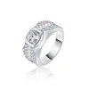 LOZRUNVE High End Hip Hop 925 Sterling Silver Hammered Finger Ring Watch