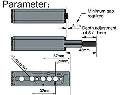 Schranktür Schubladen Push Öffnungssystem Dämpfer Puffer Push Latch