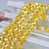 Yellow AB Color Round Ball Faceted Crystal Loose Spacer DIY Beads Crystal Glass Jewelry Beads DIY