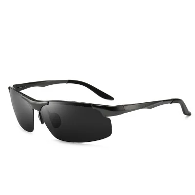 

HDCRAFTER UV400 Aluminum-magnesium Men's Polarized Sunglasses Rimless glasses brand designer oculos For Men