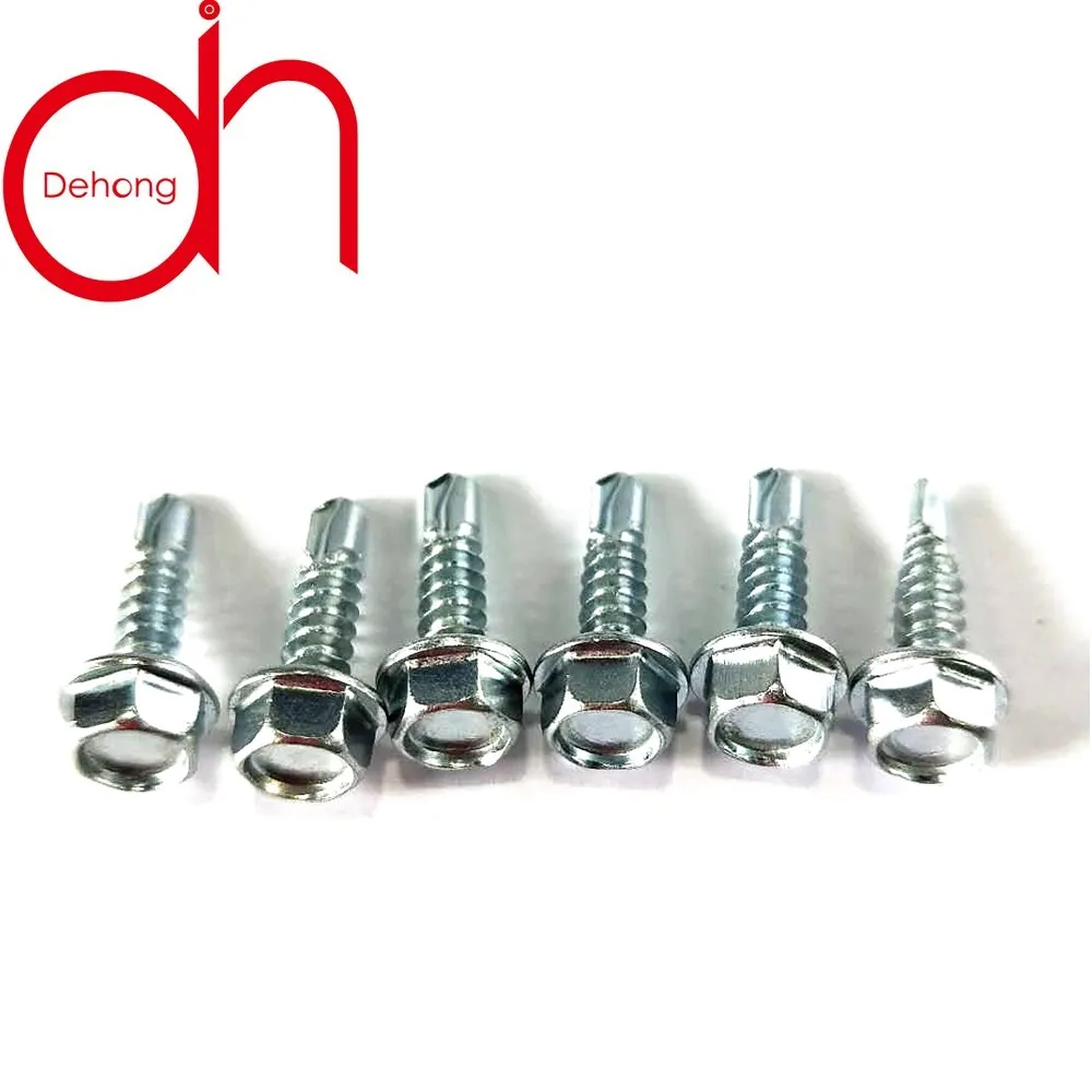 
Hex zinc GB steel custom size hexagon head self-drilling screws for heavy industry 