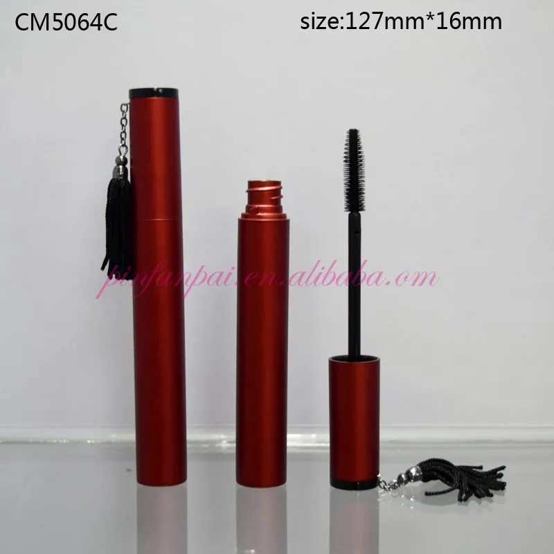 Long And Round Mascara Tube With Tassel Buy Matte Red Mascara Tube