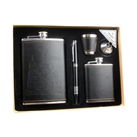 

Mealivos 9 oz 304 stainless steel hip flask Gift box personalized liquor flagon vodka rum alcohol bottle groomsman gift