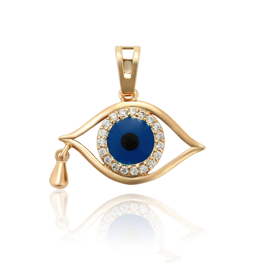 

33941 xuping evil eye pendant copper jewelry lucky muslim charms, 18k gold color