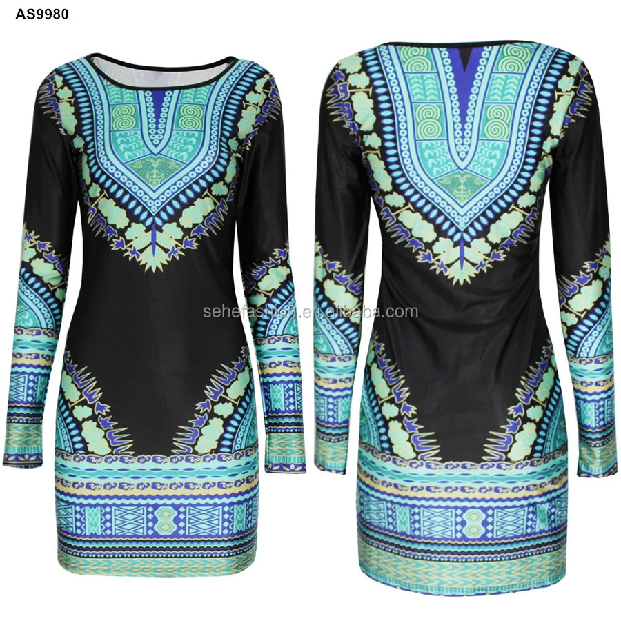 

traditional autumn african dashiki dress