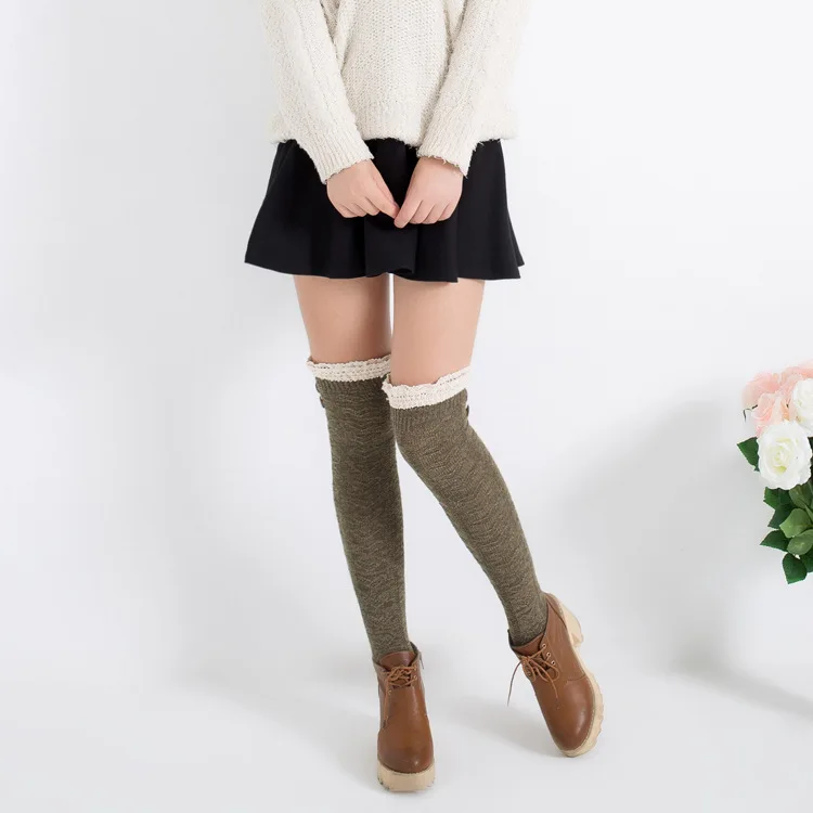 over the knee wool socks