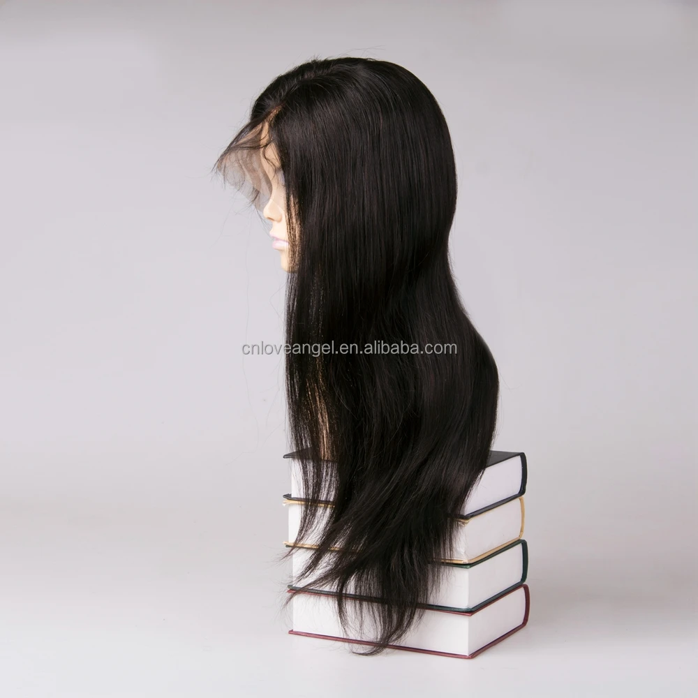 

peruvian virgin human hair full lace wig with baby hair