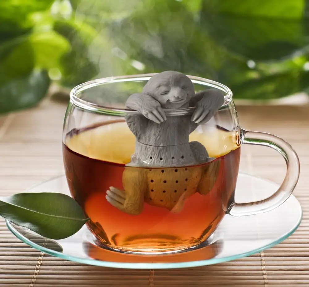 

New silicone slot tea maker, Silver