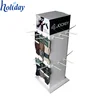 Ecofriendly 4 Sides Corrugated Cardboard Socks Display Stands With Hooks