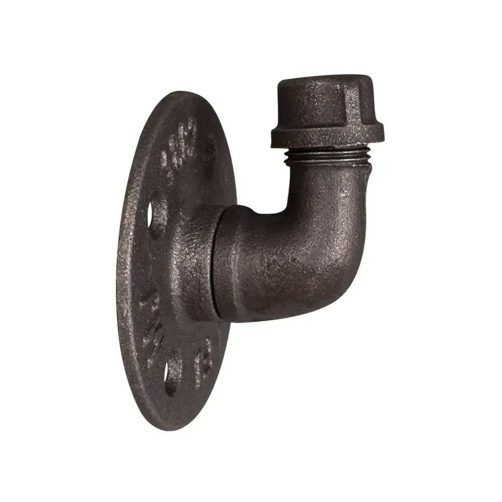 1/2inch Black Industrial Coat Hooks Wall Mounted Pipe Hooks For Towel