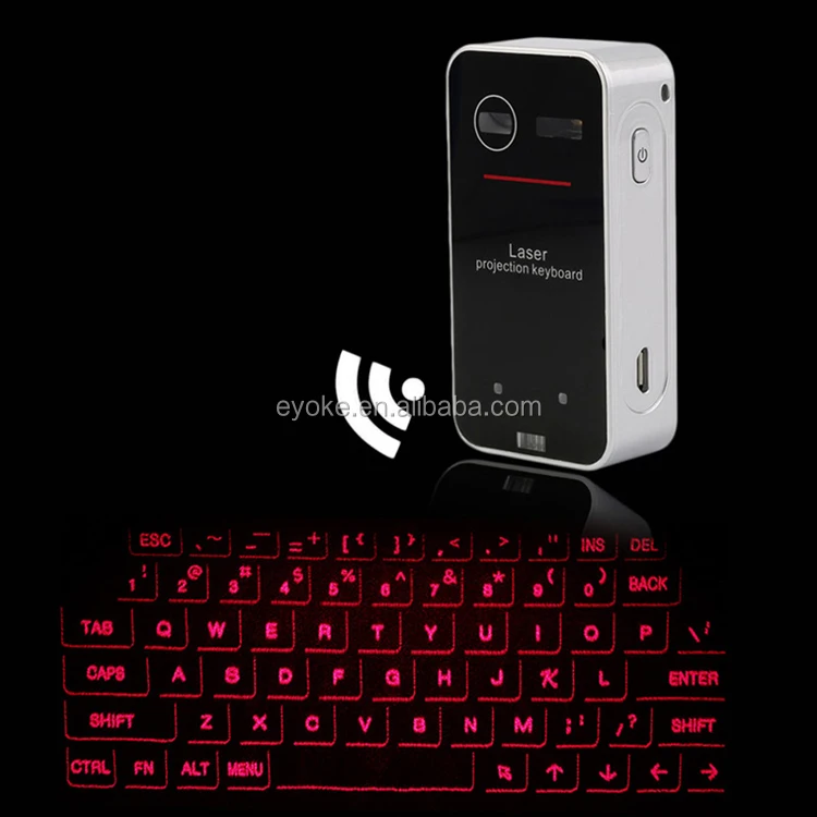 

Mini portable Infrared Virtual Bluetooth Projection Laser Keyboard for smart phones and pad, White;black;silver