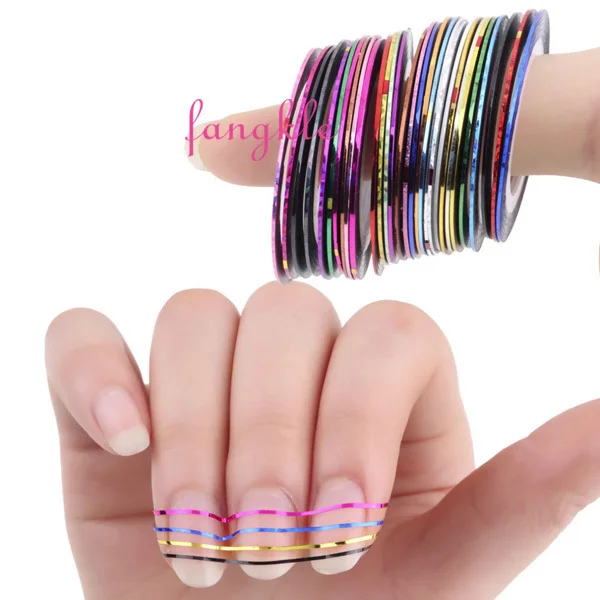 

Hotselling 32colors nail art decoration paper nail striping tape, 32