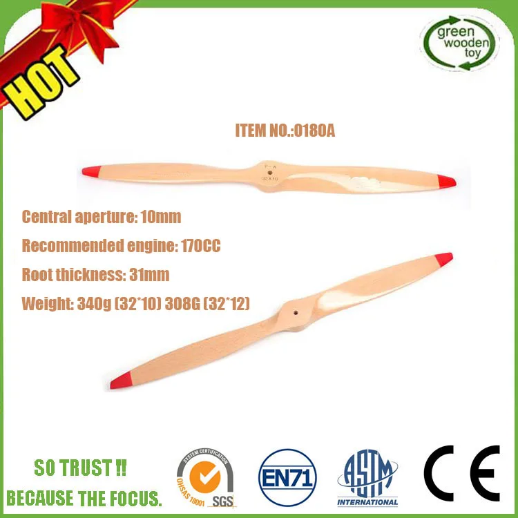 
32 x 10 Carbon Fiber Wooden Airplane Propeller 