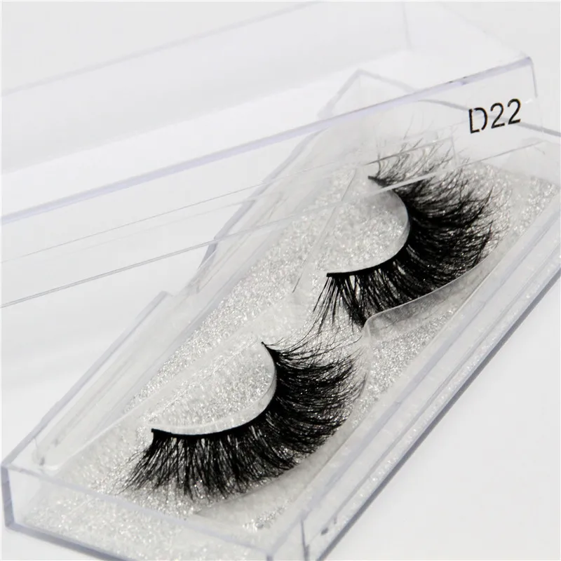 

Messy 3D mink lashes long lasting luxury dramatic false eyelashes, Black