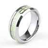 High Polished Cool Glow In The Dark Tungsten Mens Fashion Rings