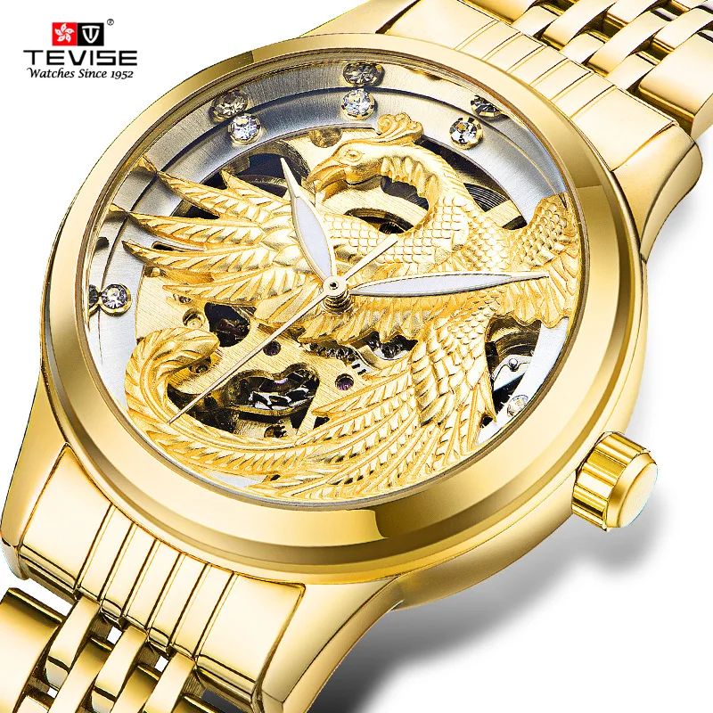 

Tevise high quality luxury diamond men gold watches with wholesale price