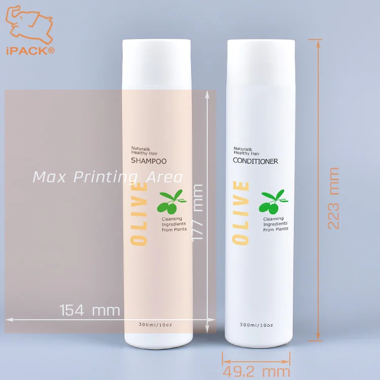 Wholesale 300ml 10 Oz Unique Shampoo And Conditioner Bottles With Disc