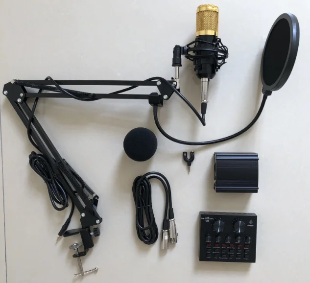 Hot sale BM800BC Professional Studio Broadcasting Recording Condenser Microphone Set Best Selling Amazon Electret condenser mic