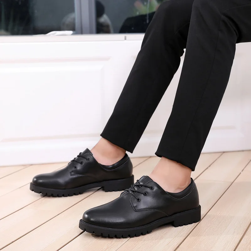 Children's Shoes Black Adult College Students Men's Boys School Casual