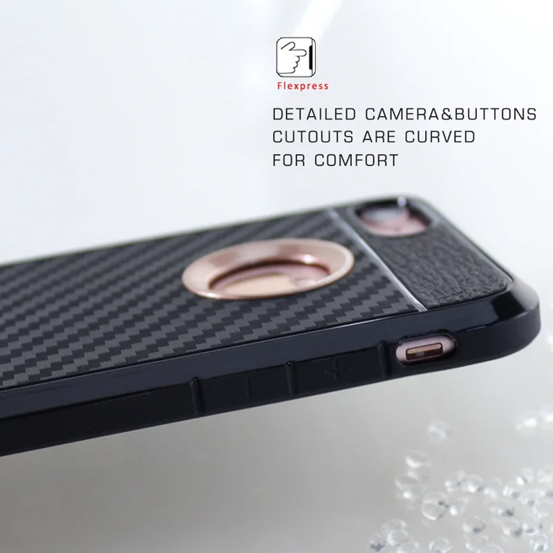 Wholesale OEM Customized Mobile Accessories Black Soft Carbon Fiber Pattern TPU Cell Phone Case For iPhone 7 8 Plus X
