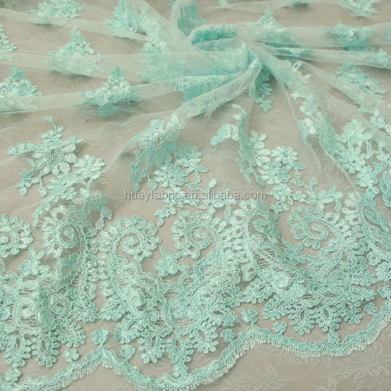 green lace fabric