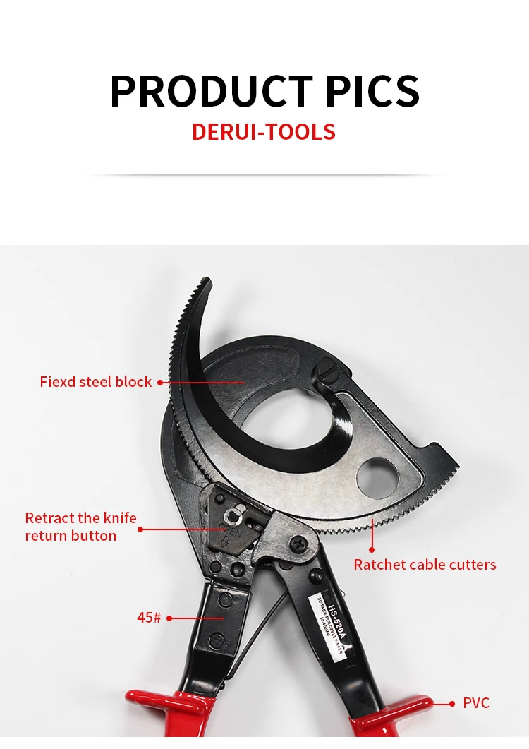Hs520a Ratchet Cable Cutter& Ratchet Terminal Electrical Tool Hand