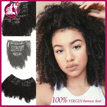 100g No Shedding Filipino Virgin Hair Afro Kinky Curly Clip In