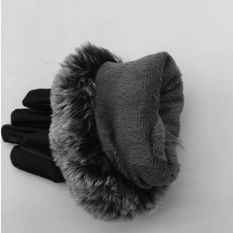 
2017 Lady Daily Life Winter Comfortable Leather Pu Coated Gloves 