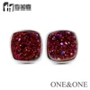 New Fancy Natural Druzy Stud Earring Products Druzy Stone Stud Earring for Women Wholesale Price