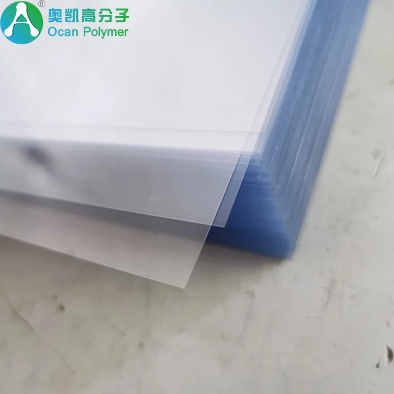350 Micron Transparent Clear Hard Plastic Pvc Sheet For Offset Printing