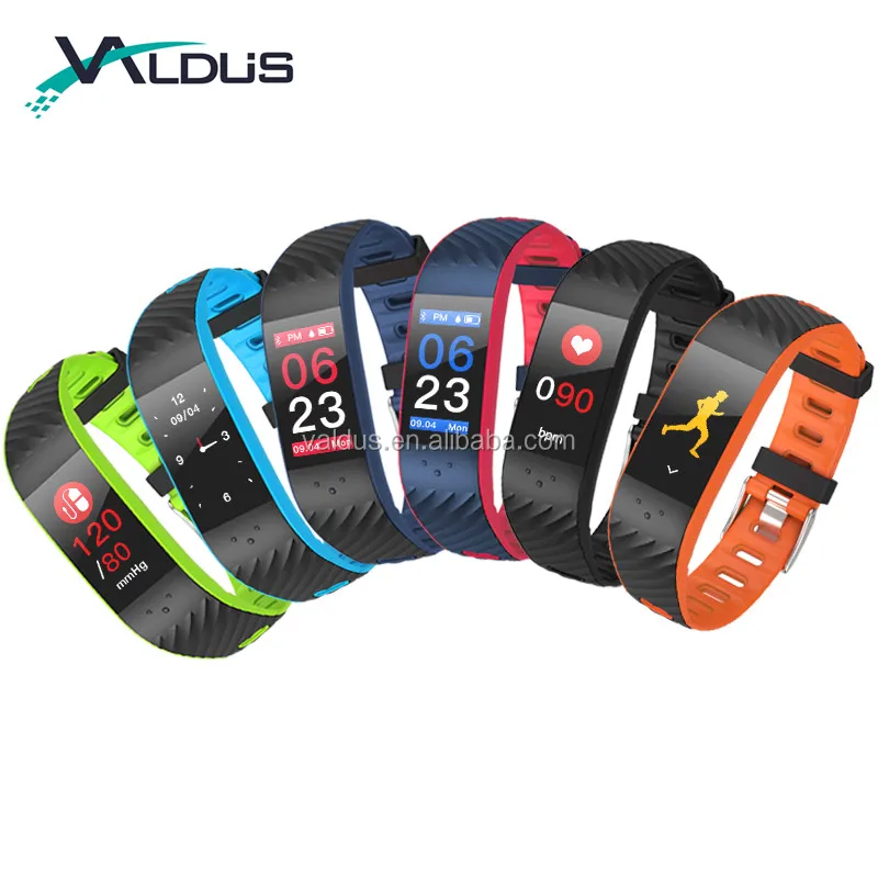 

P4 Activity Fitness Watch with Blood Pressure Heart Rate monitor Pedometer Watch Step Counter IP67Waterproof Smart Band Bracelet, Green;blue;black;red;yellow