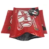 custom printed design glossy red metallic large aluminum foil heat sealable bags with zipper for clothes/shoes