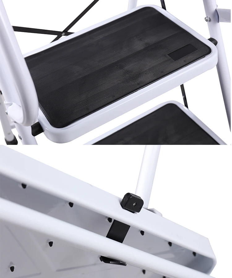 
SM-TT6013A Household Steel Outdoor Cheap 3 Step Modern Metal Stairs Ladder 150kg Max load 