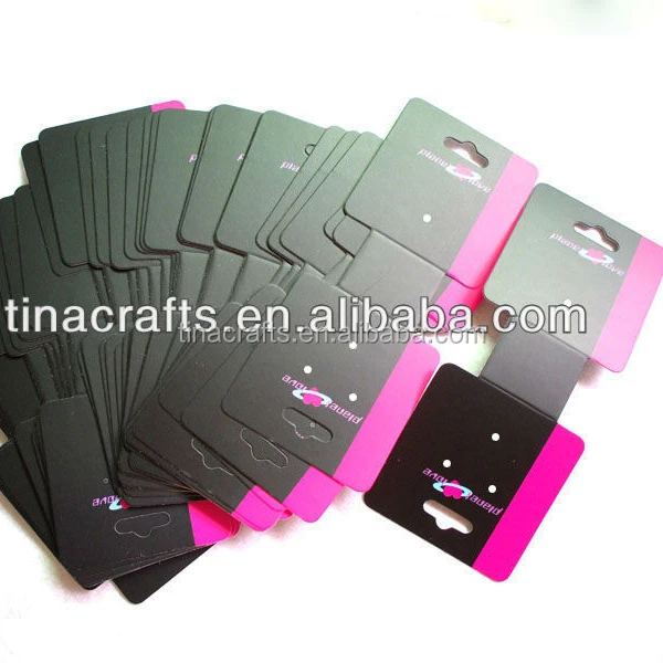 

Custom printed necklace earring cards