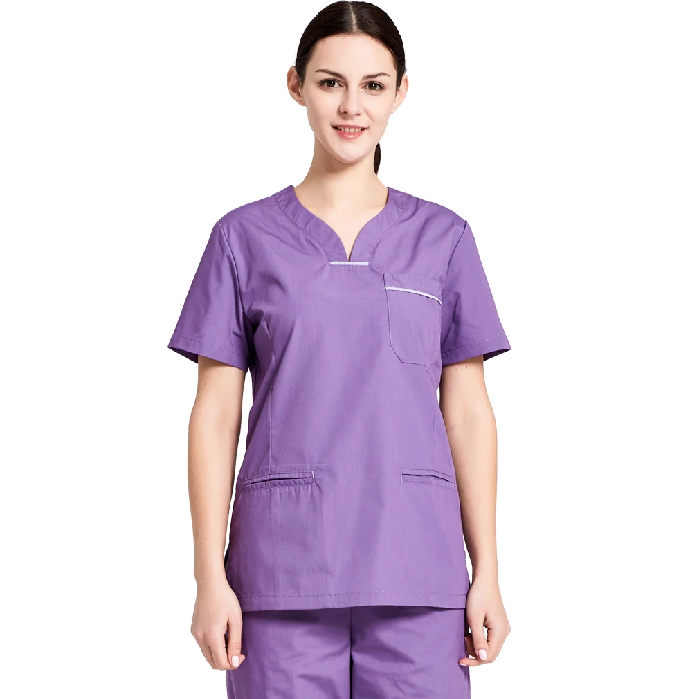 

Summer Nurse Scrub Suit Designs Womens Medical Scrubs Hospital Uniform Hotel Design Spa Uniform for Hospital Black Hand Scrubs