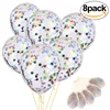 Valentine's Day theme party foil confetti inside helium balloon clear confetti balloons