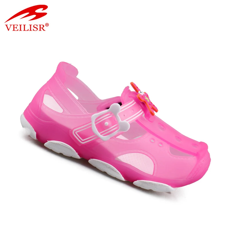 
Outdoor summer beach jelly shoes children PVC sandals kids clogs 
